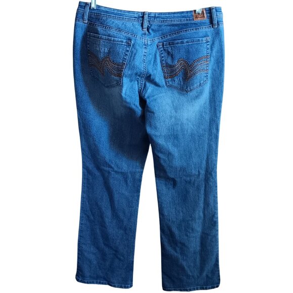 L.E.I. Bridget Curvy Bootcut Womens Jeans Size 16 Blue Denim 36x34 - Picture 1 of 6